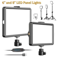 sh 6 inch led video light for live streaming photo studio light panel photography dimmable flat panel fill lamp 3300 5600k