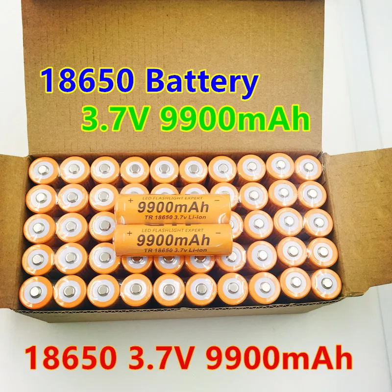 

2-20 шт., литиевая аккумуляторная батарея 3,7 в 18650, 9900 мАч
