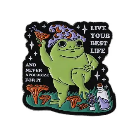 Эмалевые броши "Милые лягушки"