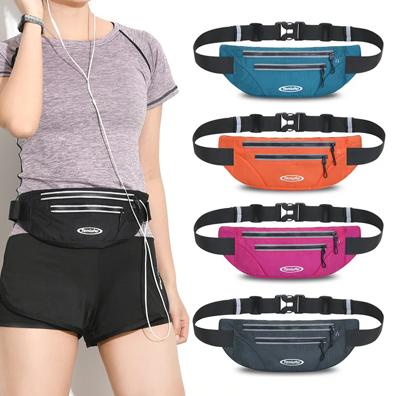 

Man/Woman Marathon Trail Running Waist Pack For Phone Water Bottle Sports Fanny Pack Fitness Dual Pocket Running Belt Waist Bag