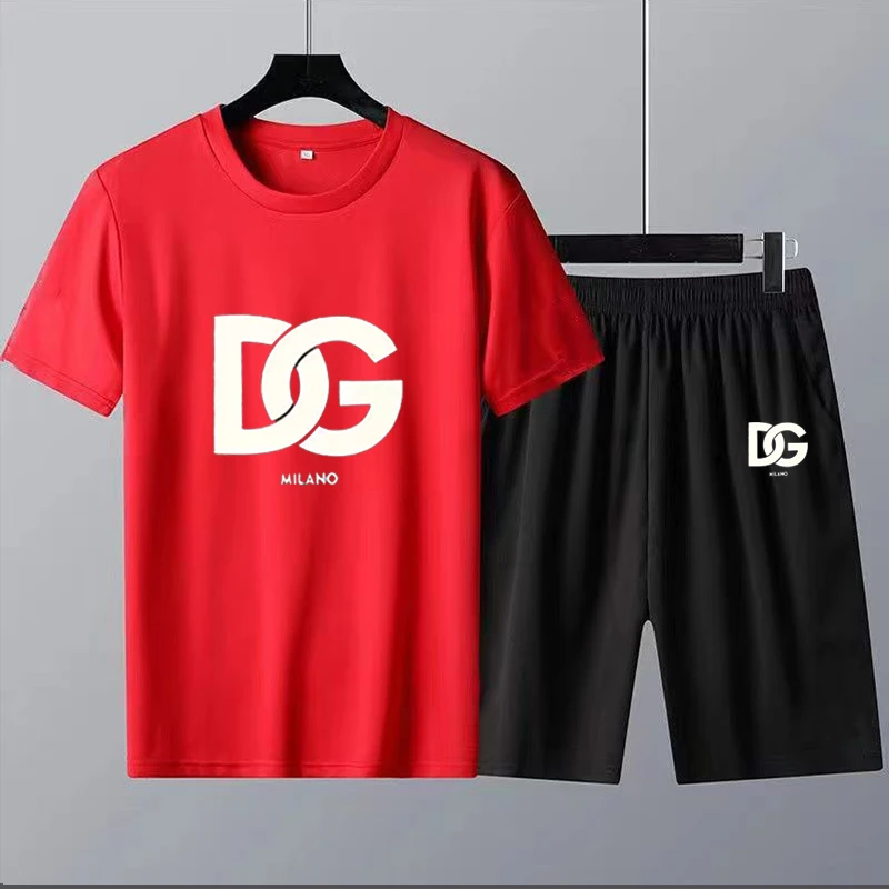 2023Limited Men Women T-shirt Set Luxury Brand Trend Fashion Simple Sports T Shirt Oversized100%  Cotton Leisure Set Free Shippi