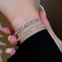 fashion snake shape crystal bracelet for women 2022 shiny silver gold chain rhinestone bracelets bangles jewelry party gifts