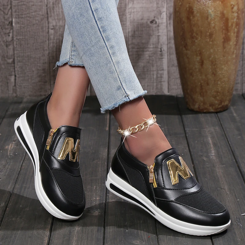 2023 Women's Sneakers Platform Casual Breathable Sport Design Vulcanized Shoes Fashion Tennis Female Footwear Zapatillas Mujer