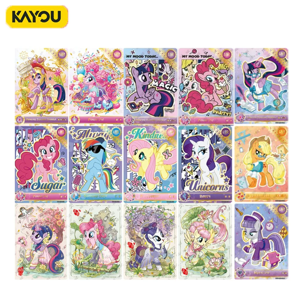 Фото Официальные коллекционные карточки KAYOU My Little Pony Moonlight Pack Vol.11, редкие блестящие фольгированные карточки LSR, подарочные игрушки №1