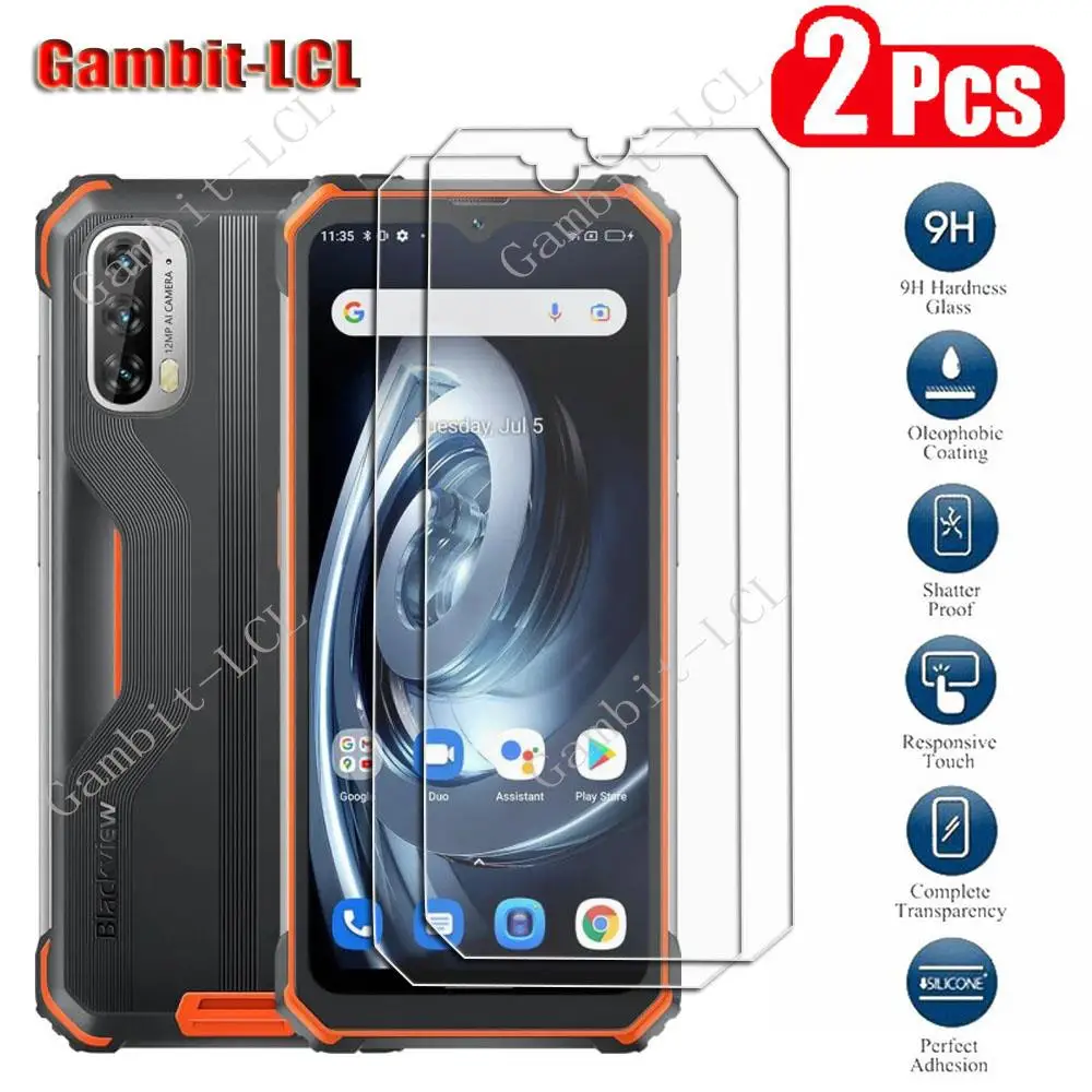 

2PCS Original Protection Tempered Glass For Blackview BV7100 6.58" BlackviewBV7100 Screen Protective Protector Cover Film
