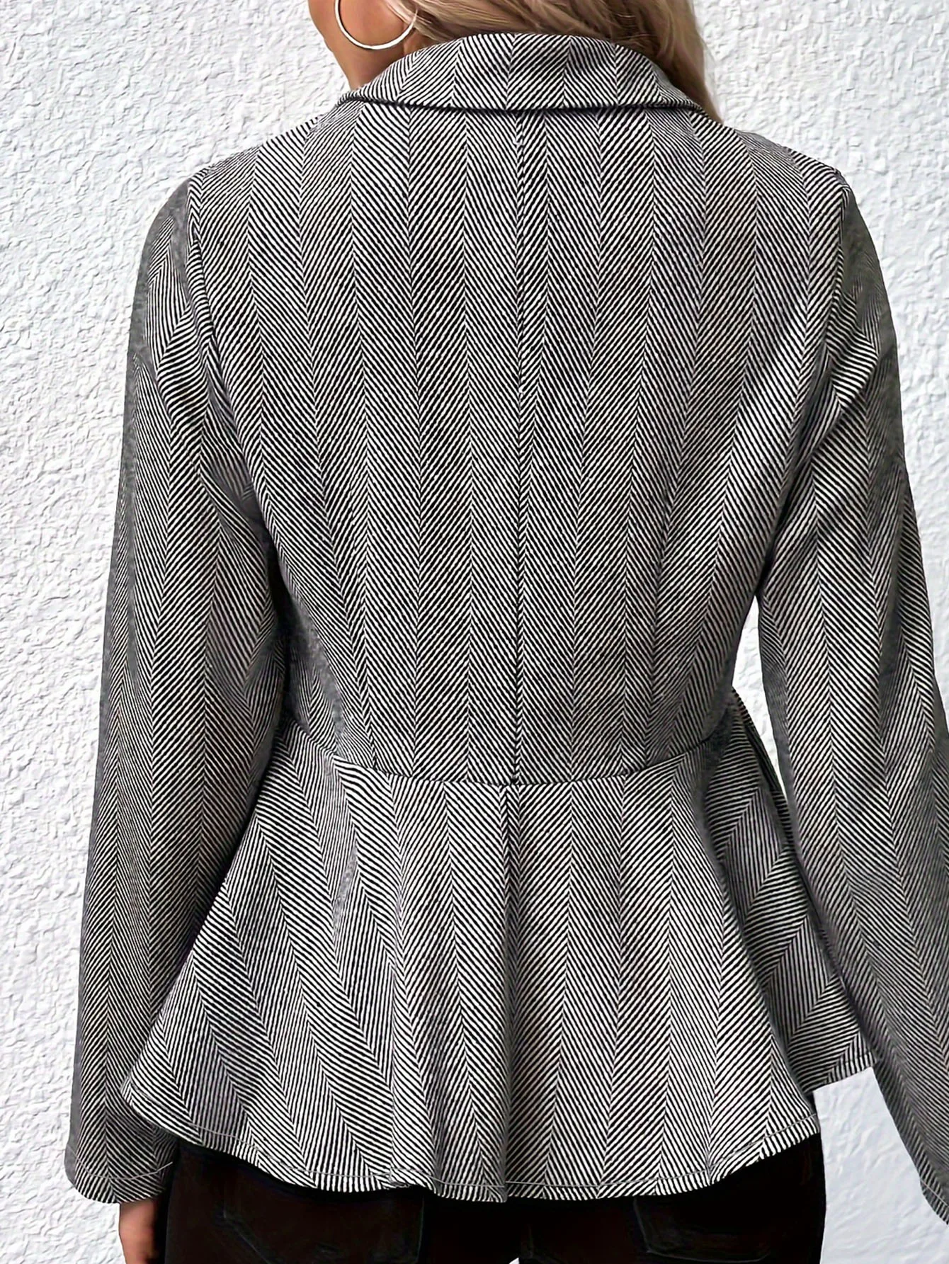 Пальто клетчатое с длинным рукавом повседневное пальто на молнии стандарта США