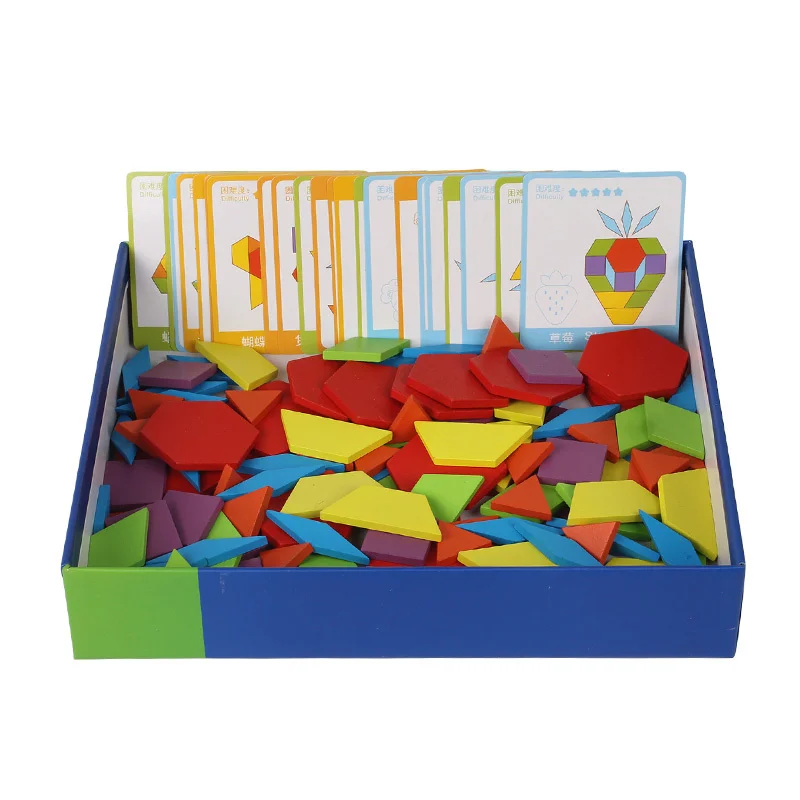 130 шт. деревянные головоломки игры Монтессори обучающие игрушки для головоломка