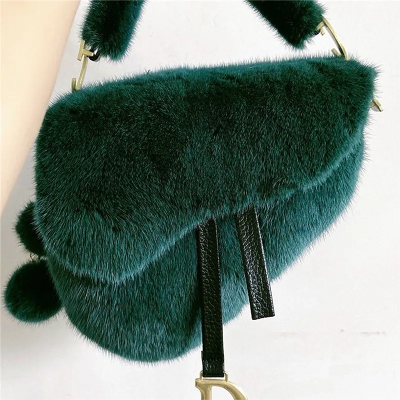 2022 Women's Bag Trends Women's Handbags Luxury Designer Bags Real Mink Fur Women's Handbags Designer Bags Shoulder Bags