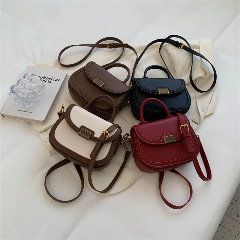 Jin YIde Mini PU Leather Crossbody Bags for Women 2023 Simple Fashion Shoulder Tote Lady Handbags with Short Handle Bolso Mujer