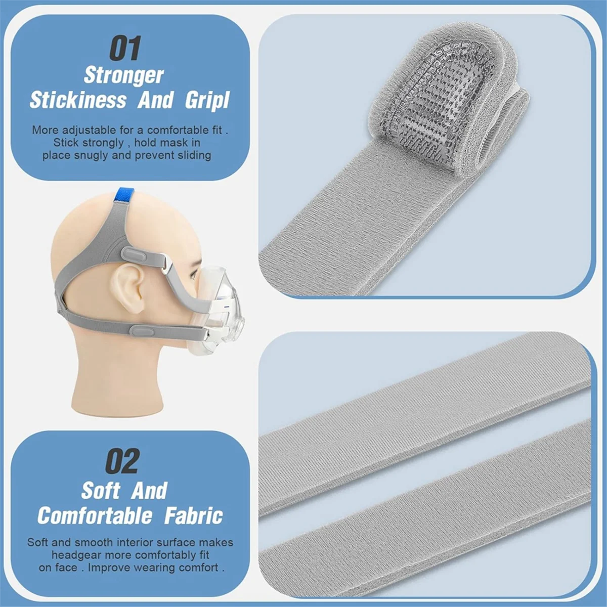 Головные уборы CPAP Air Fit N20 3 упаковки сменные головные для полнолицевой маски ResMed —