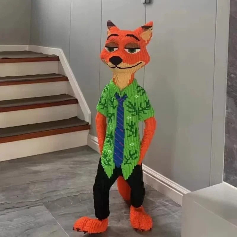 MINISO Зоотопiя Ник Вайлд Джуди набор блоков 100 см