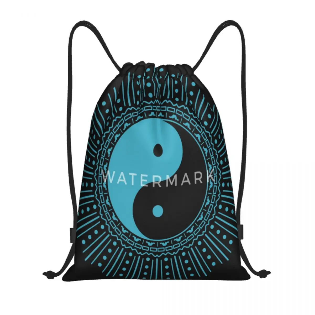 

Сумки на шнурке с мандалой Инь Янь, рюкзак в стиле ретро, вместительная сумка, хороший подарок, настраиваемый