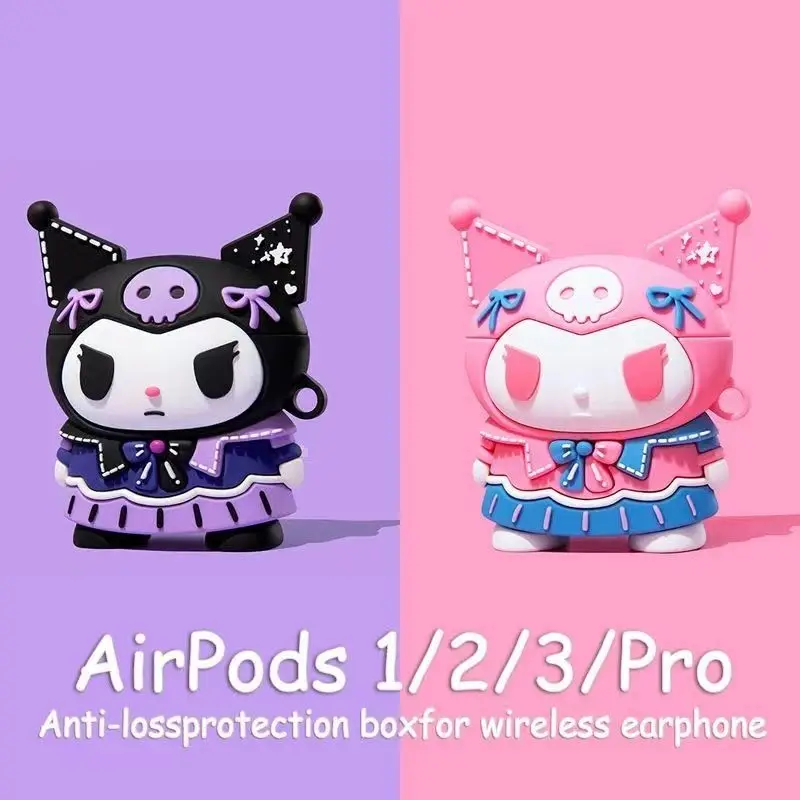 

Kawaii Cute Bowknot Hello Kitty Airpodspro Protective Cover for Apple 1 2Nd Generation Wireless Bluetooth Silicone Earphone Case