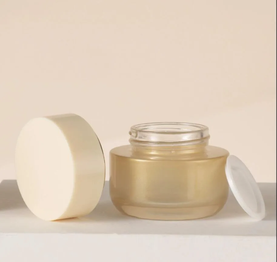 50 г Золотая стеклянная банка Оловянная фотолампа/увлажняющая маска для глаз