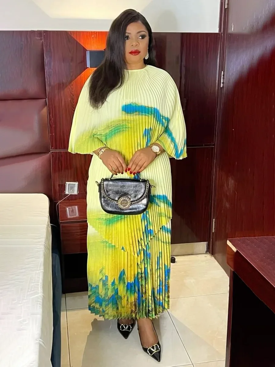 Новинка Осень 2024 костюм EGRM Miyake с постепенным цветом рубашка рукавом летучая мышь