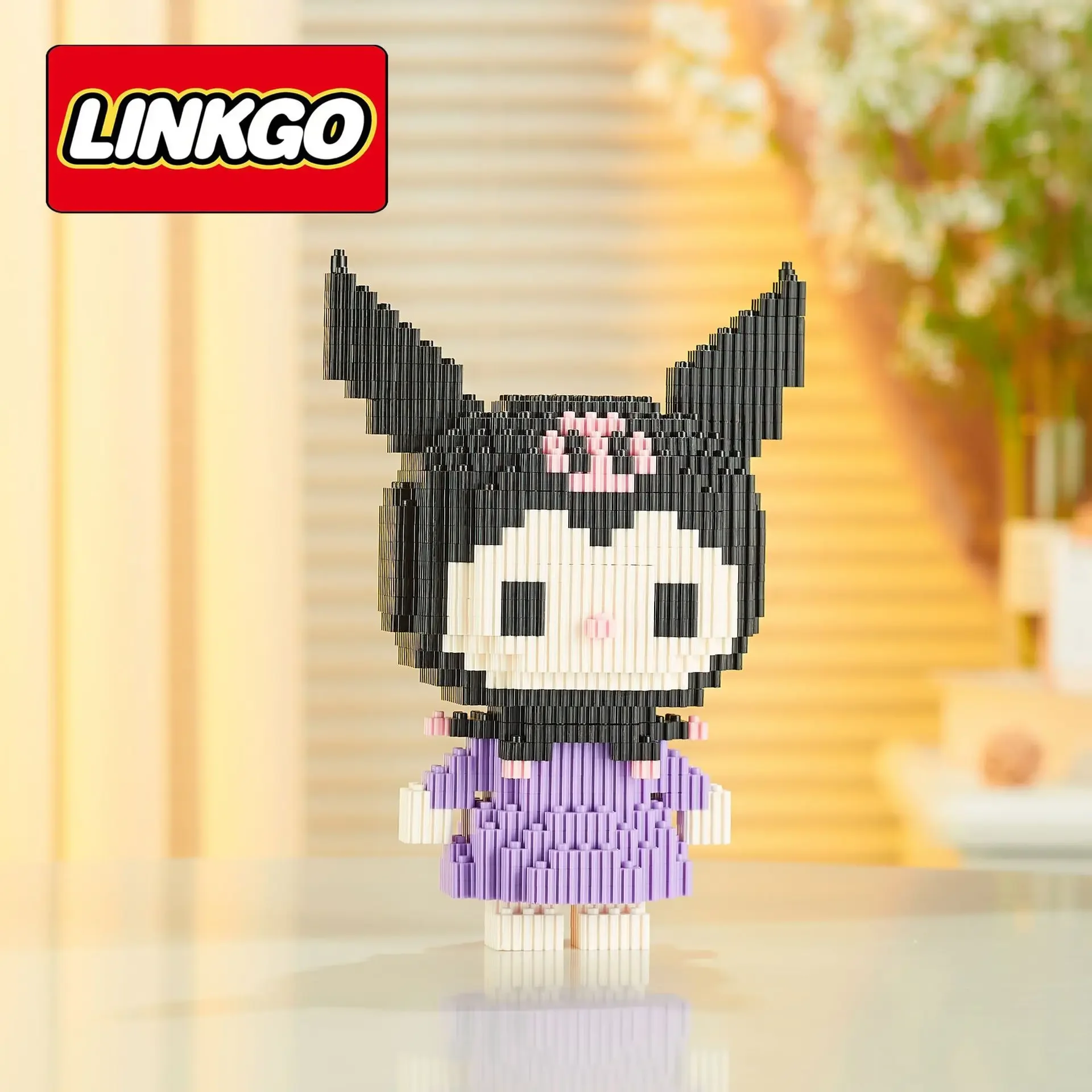 Sanrio Kuromi Diamond Building Blocks Мелодия CinnamonRoll Pom Purin Dog Linkgo Connection Мини-кирпичи Фигурки