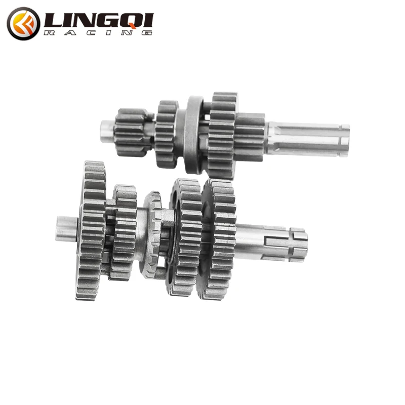 

LINGQI RACING 3+1 Horizontal Reverse Engine Main and Auxiliary Shaft Gear For ATV Pit Dirt Bike Motorcross Engine Axle
