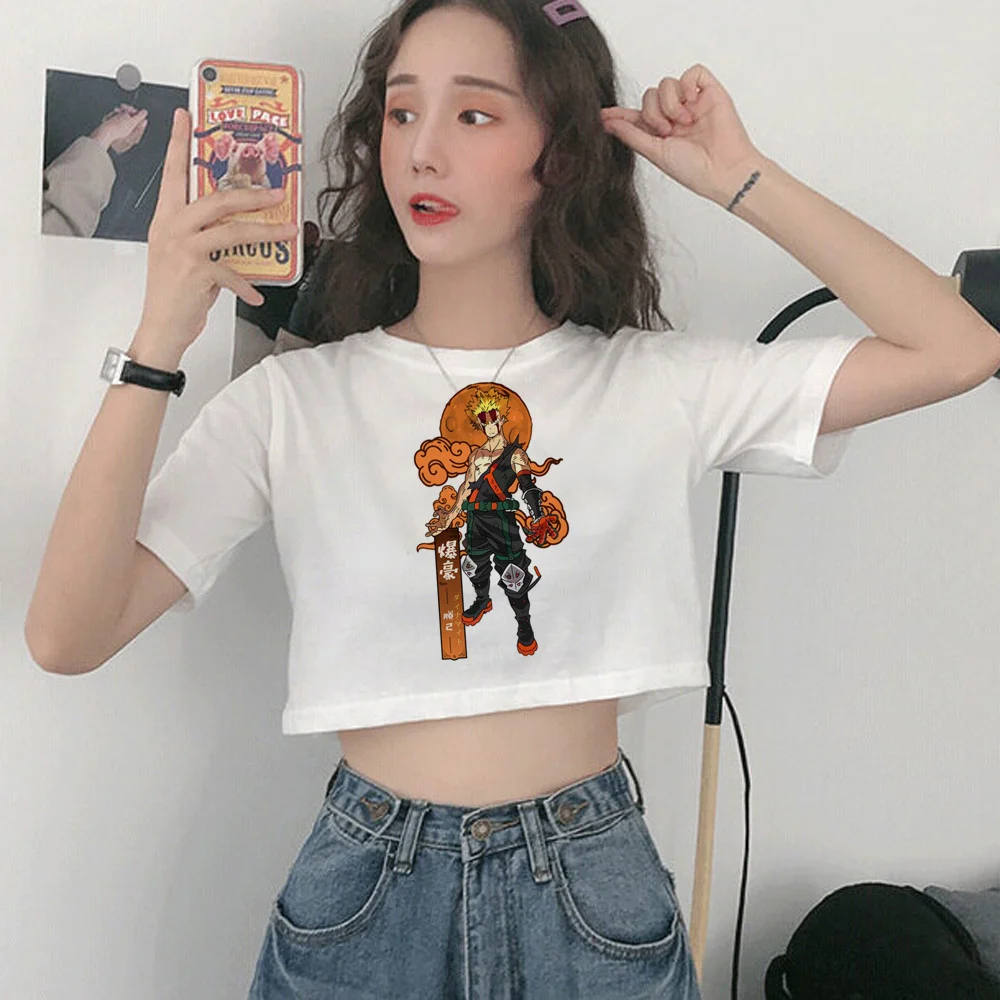 

Женский винтажный топ с принтом моя геройская академия