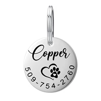 customizable dog collar address tag for dog medal with engraved name puppy accessories personalized dog leash necklace