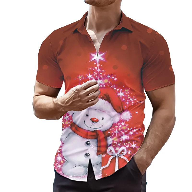 

Summer Fashion Mens Hawaiian Shirts Short Sleeve Button Coconut Tree Print Casual Beach Aloha Shirt Plus