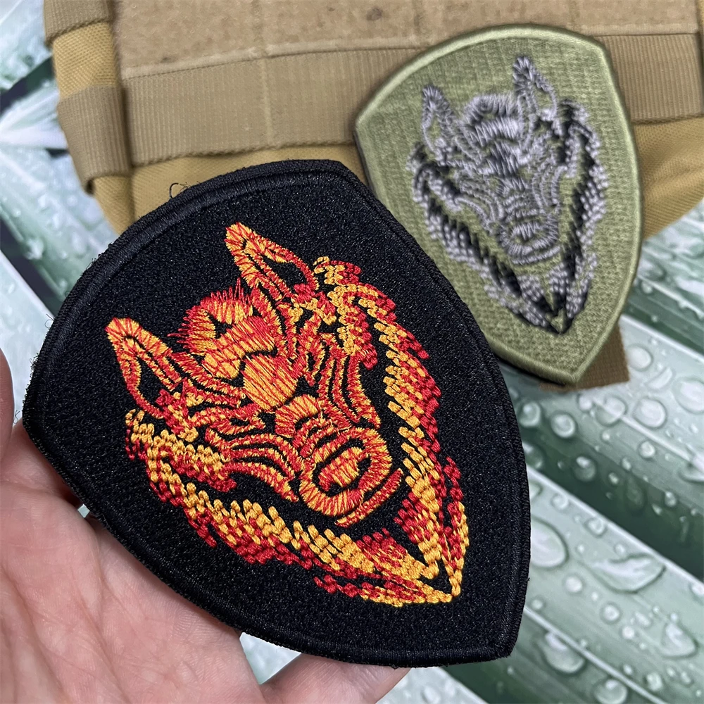 Вышитые нашивки с шевроном и волком тактический значок для морального духа