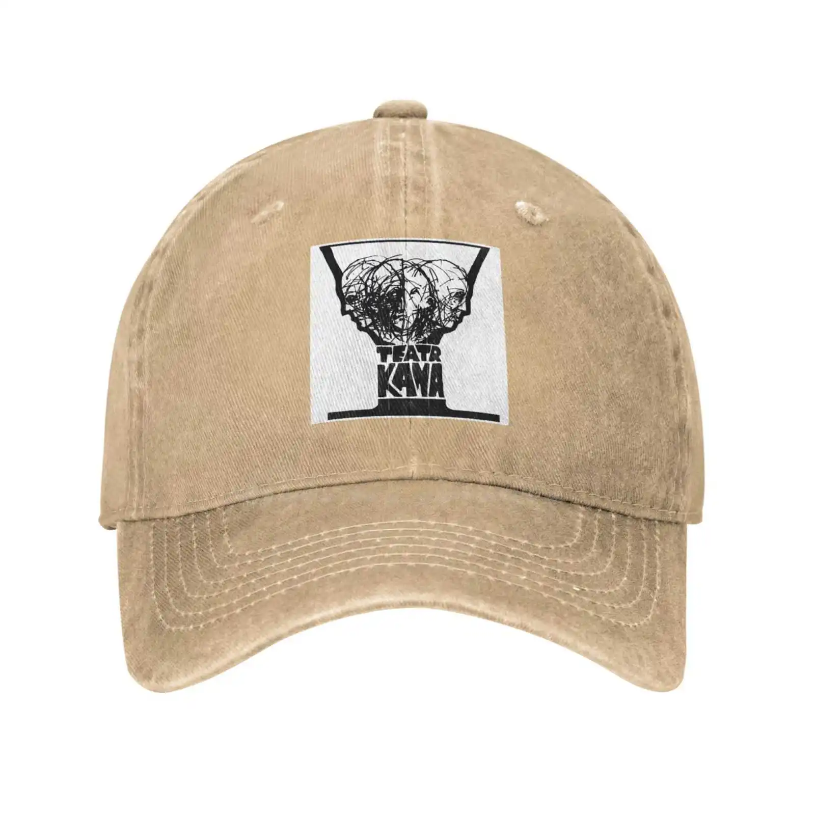 

KANA Theater Logo Print Graphic Casual Denim cap Knitted hat Baseball cap