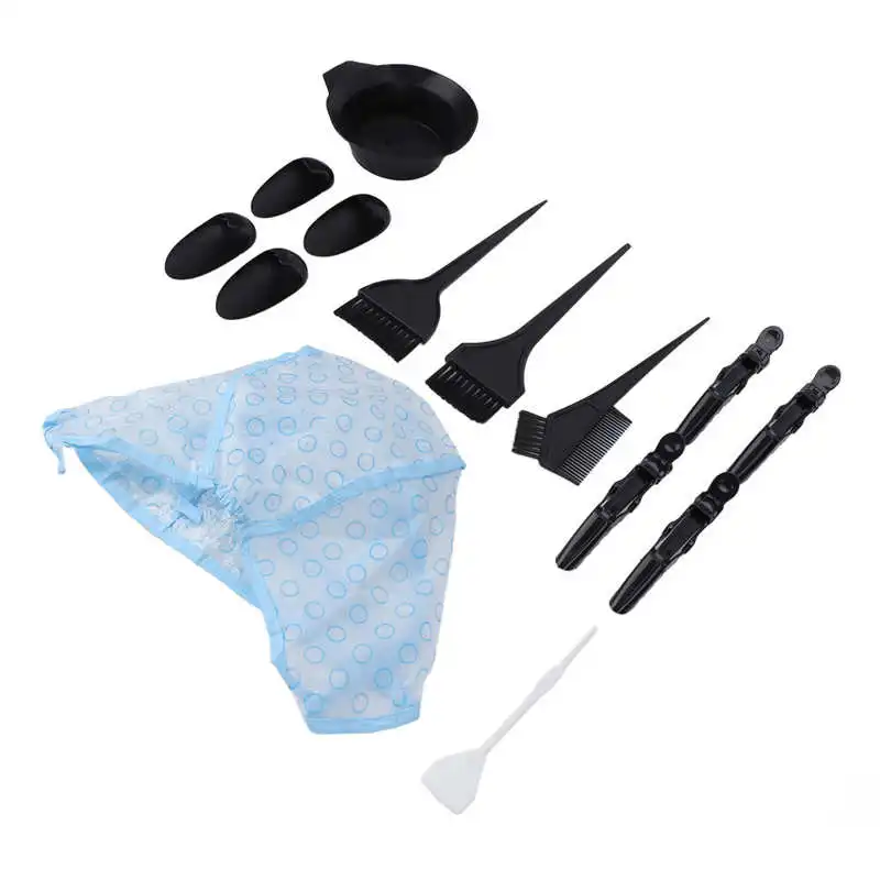 

Набор кистей для окрашивания волос, красящая чаша, заколки для волос с удобной ручкой, пластиковый набор для окрашивания волос для домашнег...