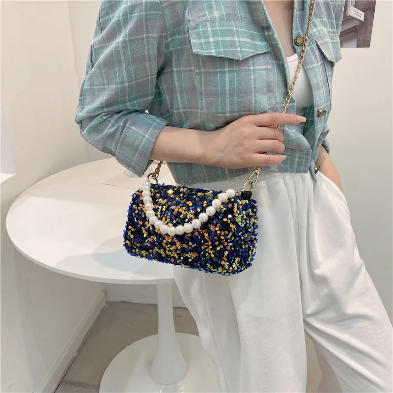 

Fashion Shoulder Bags For Wowen Glitter Sequin Handbags Luxury Sparkling Evening Clutch Bag Party Wallet Ladies Tote Purse