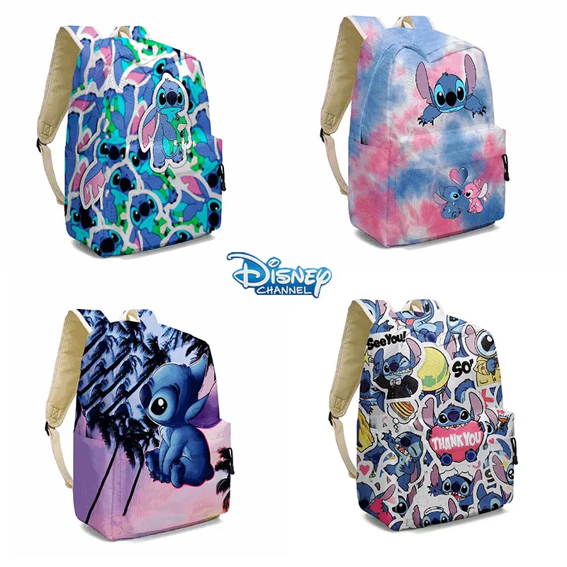 Новинка 2022, вместительные водонепроницаемые школьные портфели Disney с мультяшным интерзвездиром Лило и Ститч для девочек, милые рюкзаки для ...