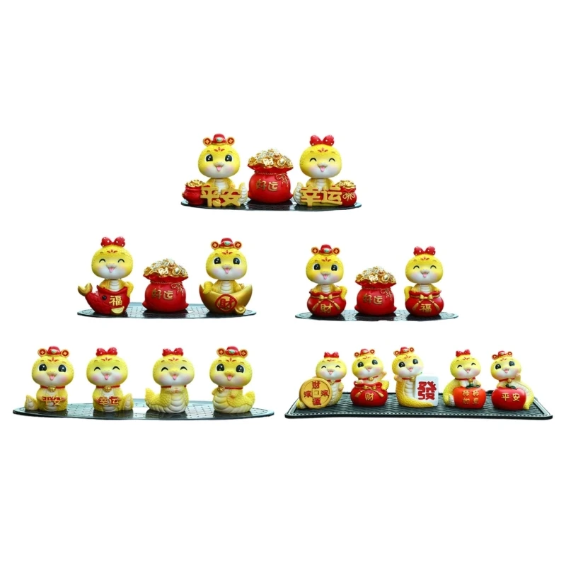 Весенние фестивали кивающая фигурка змеи и овалы накладка на приборную панель