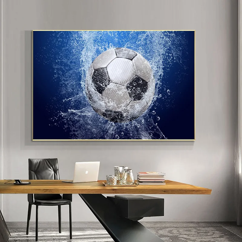 Футбол катание на лыжах Спортивная Картина холсте настенные художественные