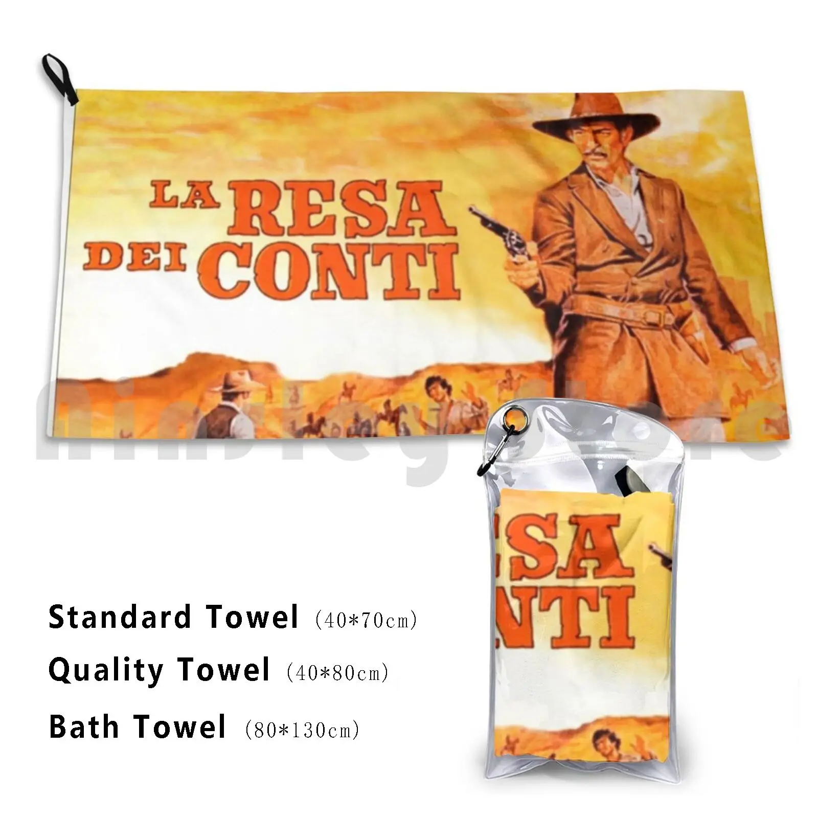 Spaghetti Western Bath Towel Beach Cushion Spaghetti Western Resa Actors Movies Italy English Ennio Morricone