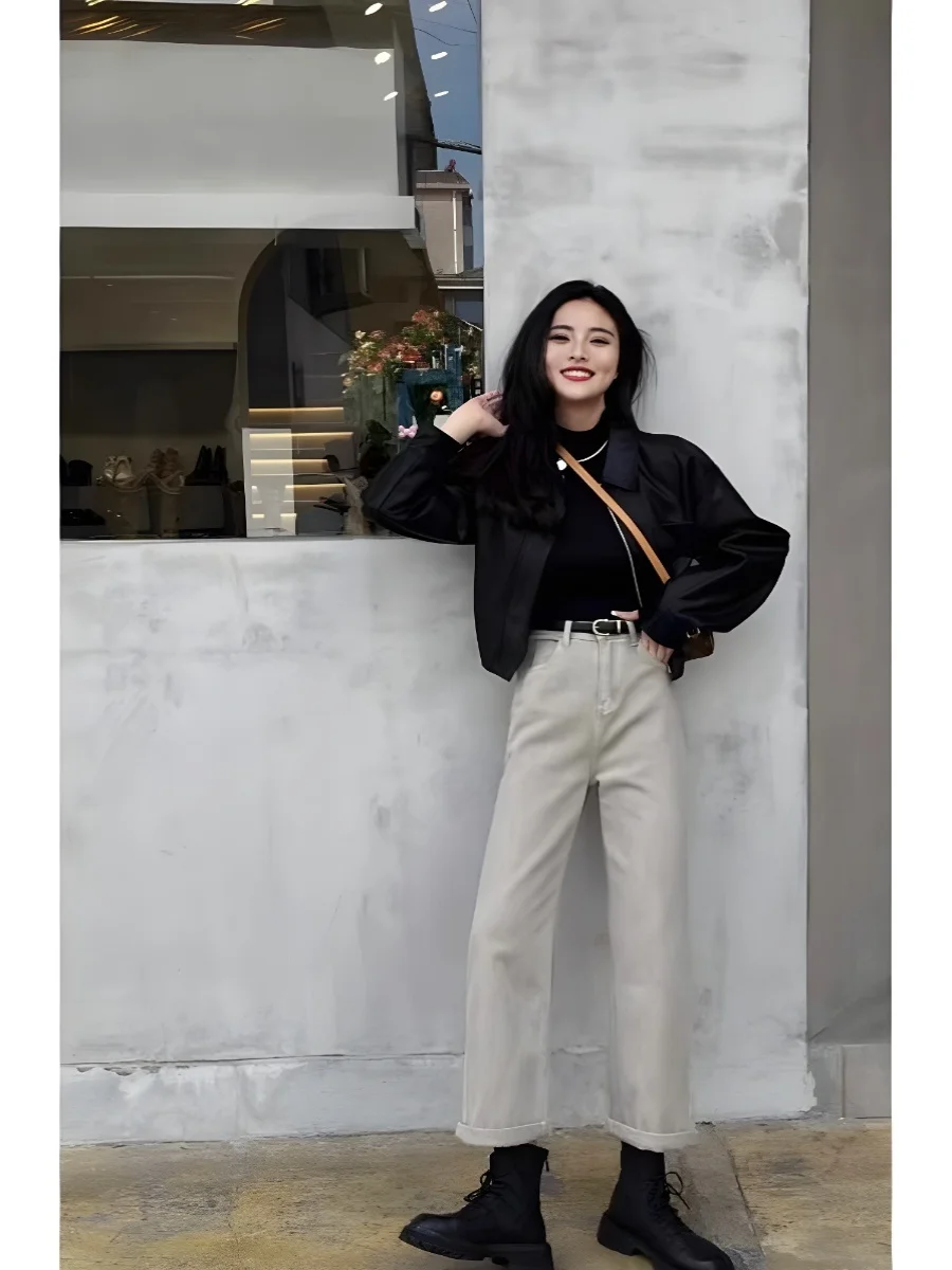 Ранняя осень полный комплект пухлый молодой и красивый профессиональный кожаный