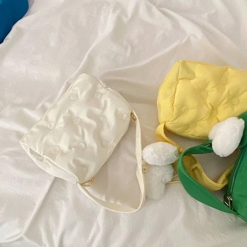 Elegant Streetwear Handbags Women Fashion Pillow Shoulder Bags Quilted Ladies Luxury Brand Ins Female Korean Style Purses Trendy