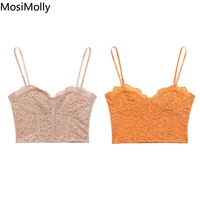 mosimolly women lace camisole tops vest bustier tops 2022 summer tops shirt lace crochet tops