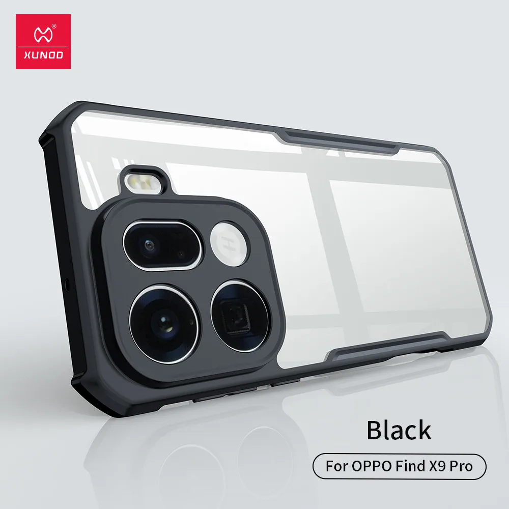 Фото Чехол для OPPO Find X9, X9 Pro XUNDD с защитой от падения, подушка безопасности, ТПУ, жесткий ПК, лазерный узор, полупрозрачный чехол для телефона №5