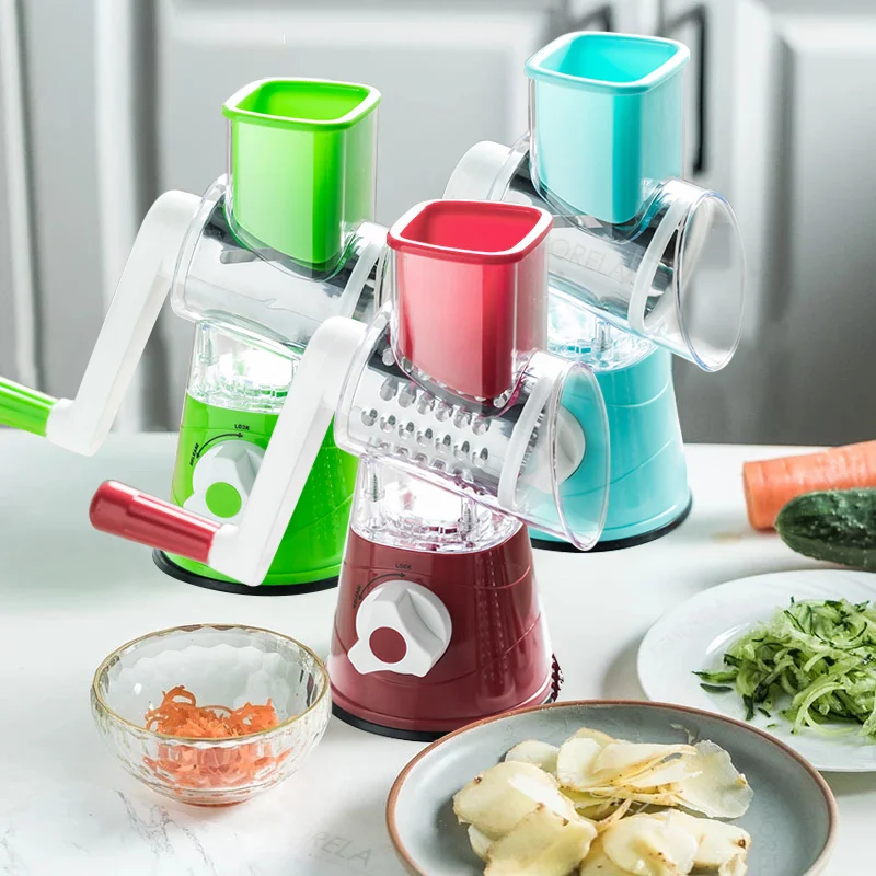 manual vegetable cutter slicer multifunctional round mandoline slicer potato cheese kitchen gadgets kitchen accessories free global shipping