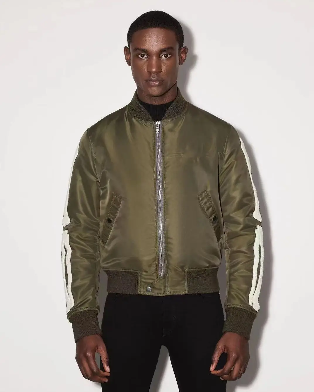 

Модная мужская бейсбольная куртка с надписью Arm Bone