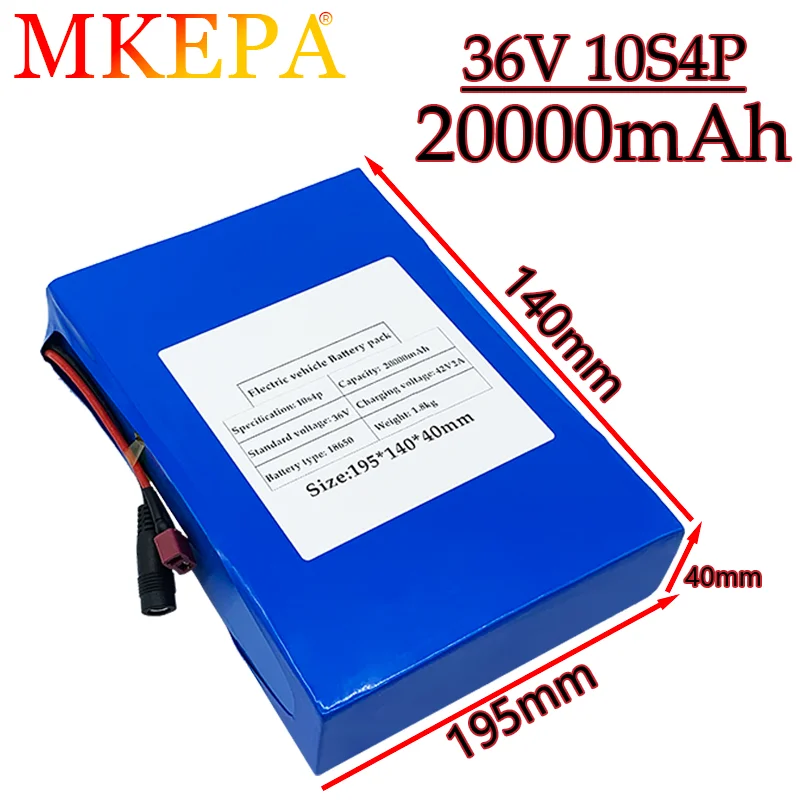 

10S4P NEW 36V battery 10S4P 20000mAh 18650 Li ion battery pack is suitable for eBike electric vehicles bicycles and motorcycles