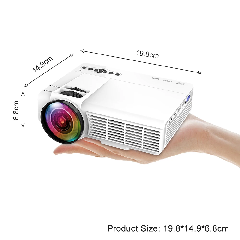 

Cheap Home Theater LED 800x480 Projector With DVD Player TV Tuner TF USB Game Q5 Projector Smart Portable Home LED HD Projector