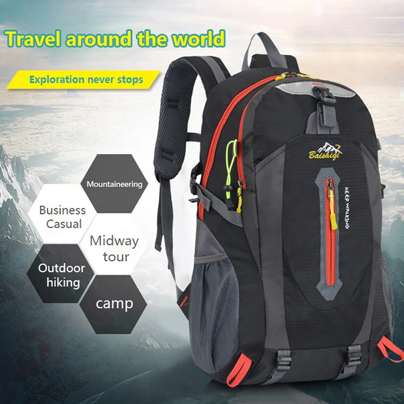 

Premium Waterproof Outdoor Hiking Large Backpack Outdoor Adventure Sports Camping Travel Nylon Backpack Luggage Bag