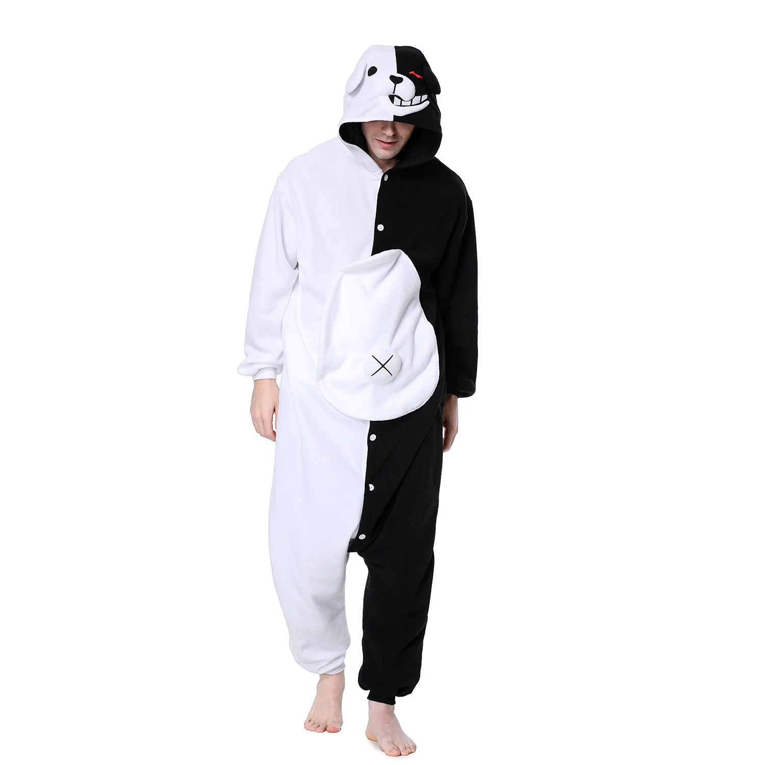 

Monokuma Kigurumis Men Onesie Cool Funny Pajama Animal Bear Outfit Winter Cartoon Jumpsuit Festival Party Suit Unisex