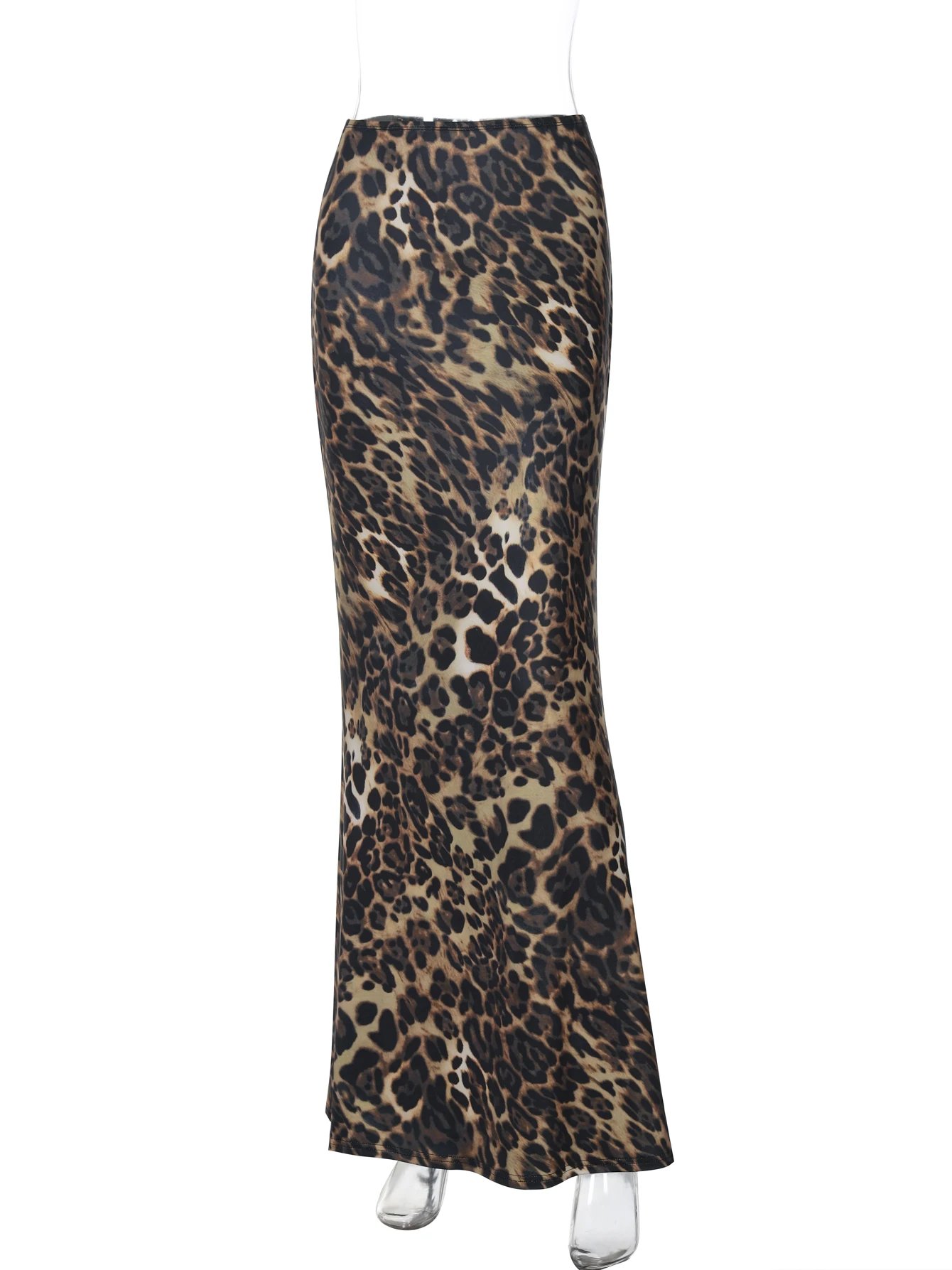 Hawthaw женские 2024 весенне-осенние элегантные длинные юбки с леопардовым принтом и