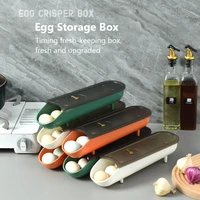 creative simple egg storage box single row rolling egg box kitchen refrigerator fresh egg rack home storage utensils