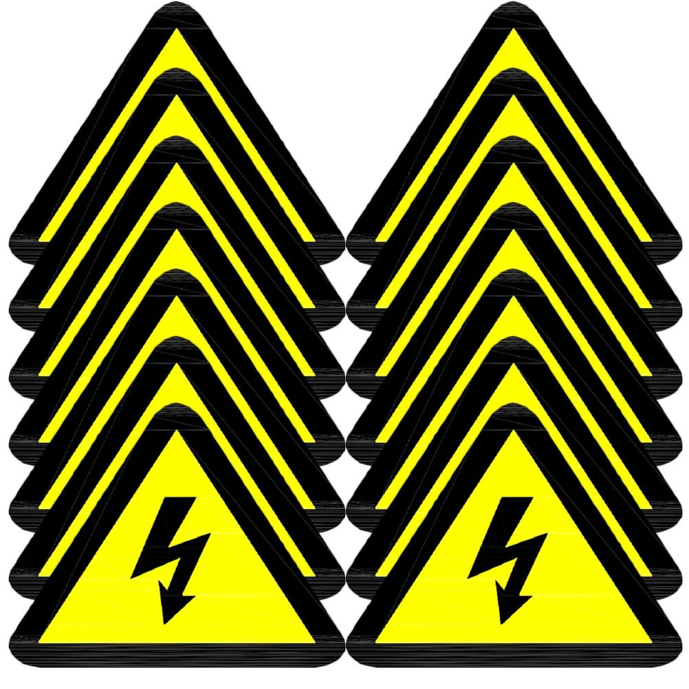 

Logo Stickers High Voltage Caution Label Yellow Stickers Panel Signs Hazard