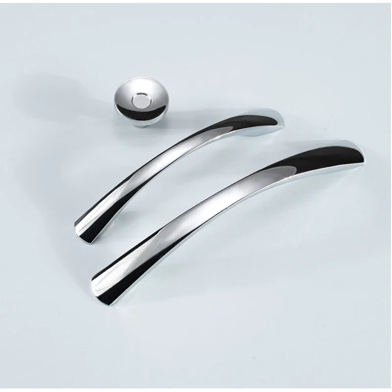 Современные дверные ручки и для кухонного шкафа яркая хромированная мебельная