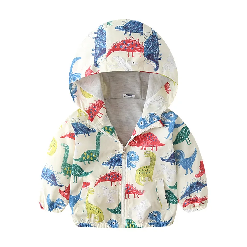 

Children Jackets Autumn Spring Kids Outerwear Coats Cute Dinosaur Cartoon Jackets For Boys Baby Boys Girls Windbreaker 1-7years