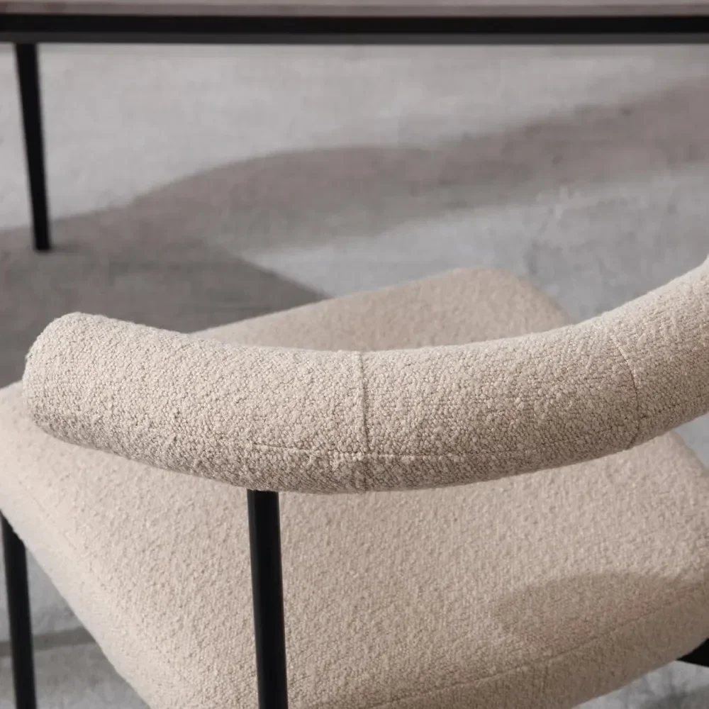 Набор из 4 обеденных стульев с металлическими ножками изогнутая спинка круглые