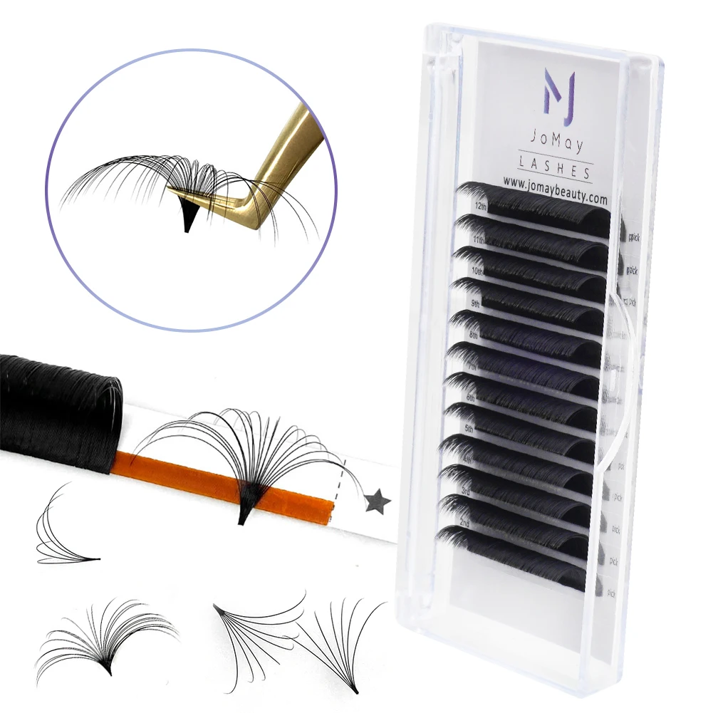 

Ресницы Накладные Easy Fan, принадлежности для наращивания, трафареты из искусственной норки, автоматический Цветущий натуральный объем, русс...