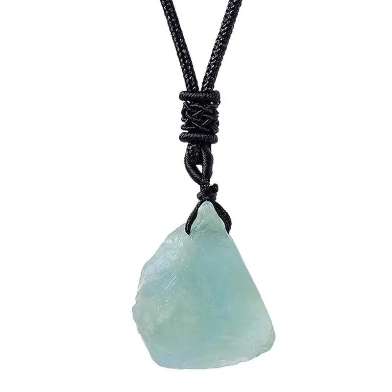 1 шт. натуральный камень зеленая кварца Необычные кристаллы каменное ожерелье